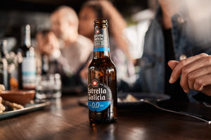Bere fara alcool Estrella Galicia, 0.0%, Sticla, 6 x 0.33L