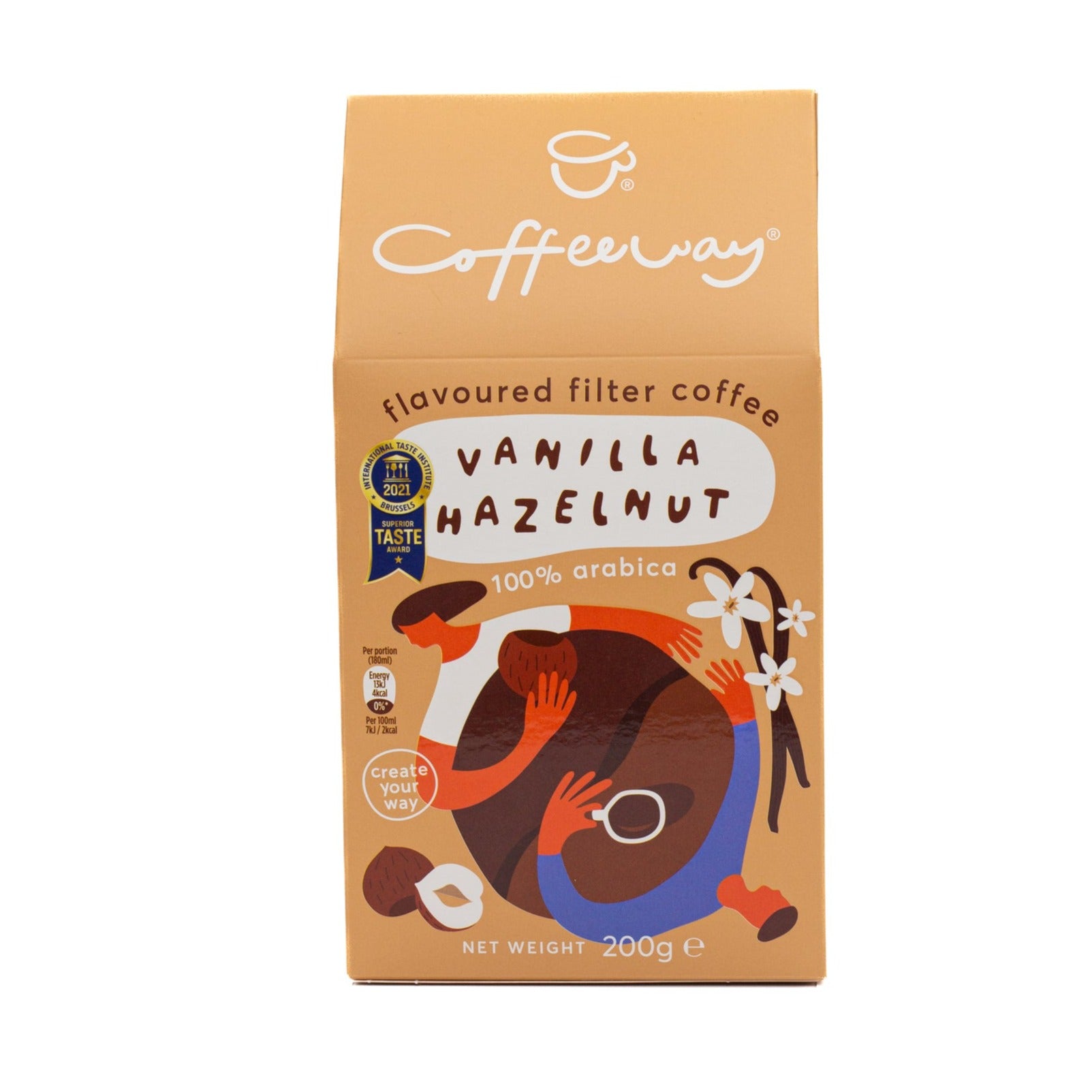 Cafea macinata, 100% Arabica, Vanilla Hazelnut Coffeeway®, 200g