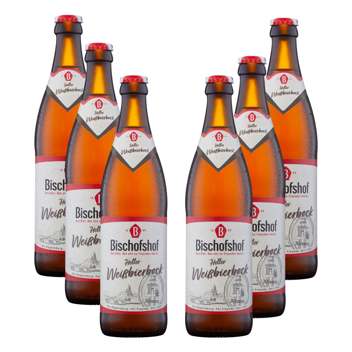 Bere nefiltrata Bischofshof Heller Weißbierbock Altvater, 7.1%, Sticla 0.5L, 6 bucati