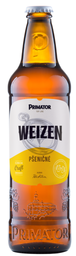 Bere Primator nefiltrata Weissbier (Top Fermented), 4.8%, Sticla 0.5L, 6 bucati
