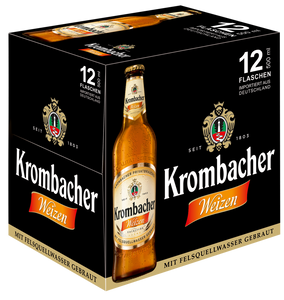 Bere alba nefiltrata Krombacher Weizen, 5.3%, Sticla 0.5L, 6 bucati