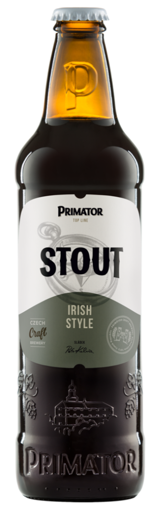 Bere neagra Primator Stout Irish Style (Top Fermented), 4.7%, Sticla 0.5L, 6 bucati