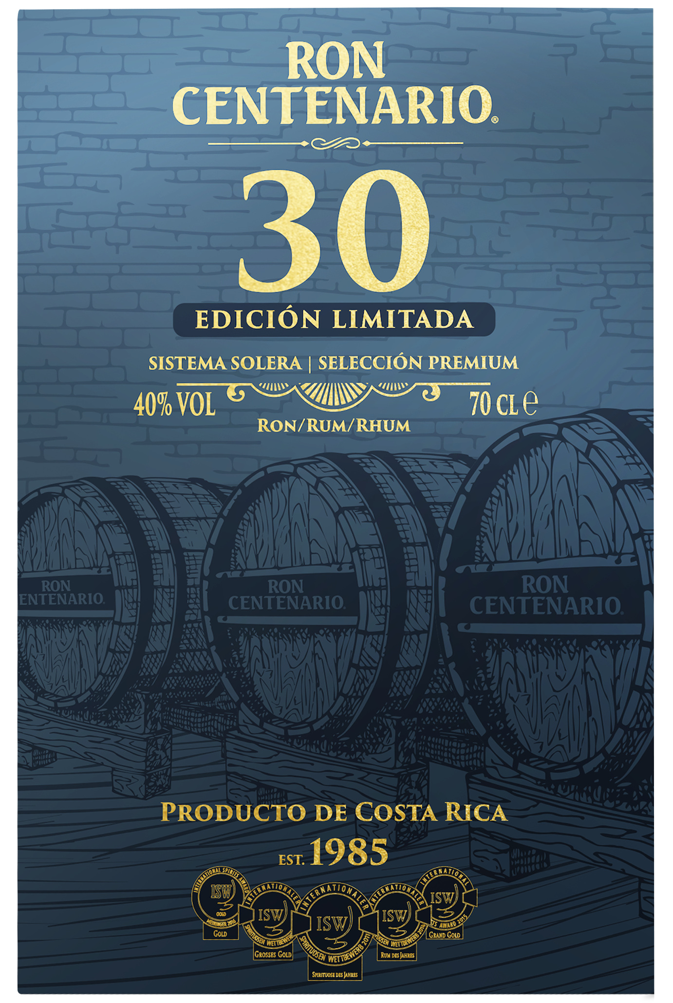 Rom Centenario 30 Editie Limitata Edicion Limitada, cutie cadou inclusa, 40%, 0,7L